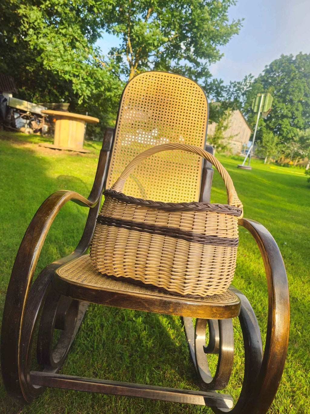 Wicker basket 018b - NaturelyWoven wicker - handmade