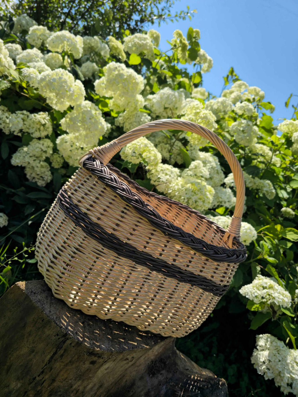 Wicker basket 018b - NaturelyWoven wicker - handmade