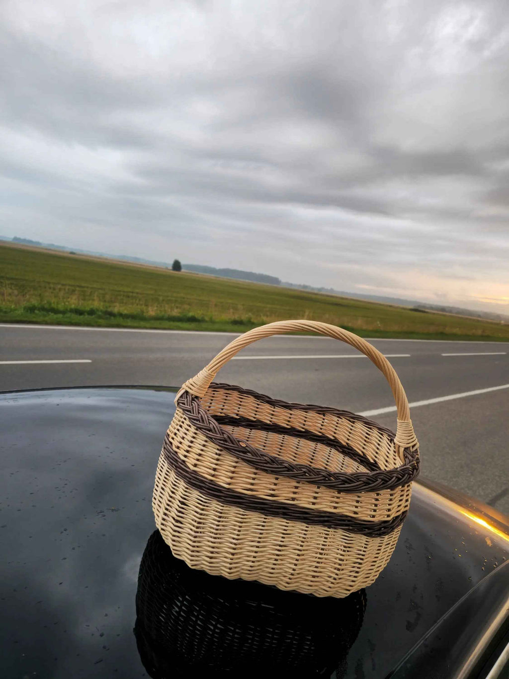 Wicker basket 018b - NaturelyWoven wicker - handmade