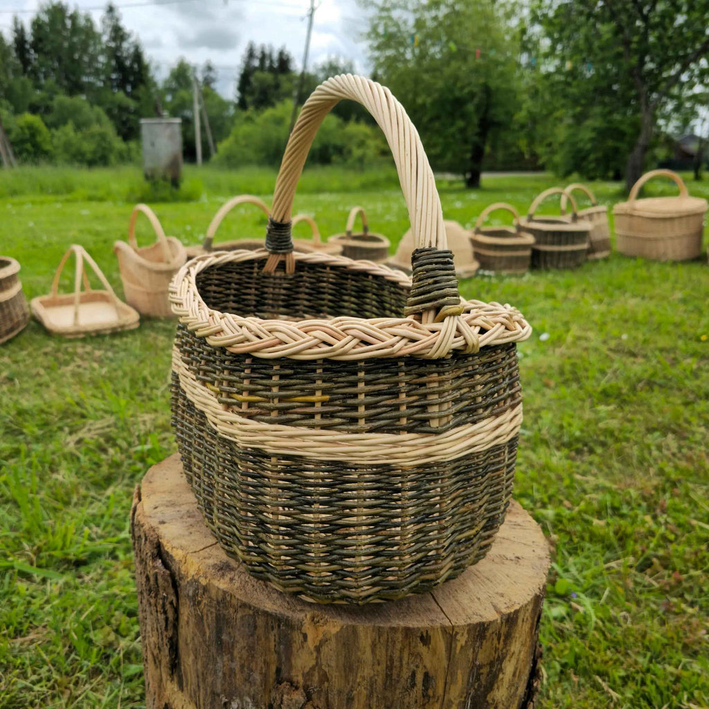 Wicker basket 018b - NaturelyWoven wicker - handmade