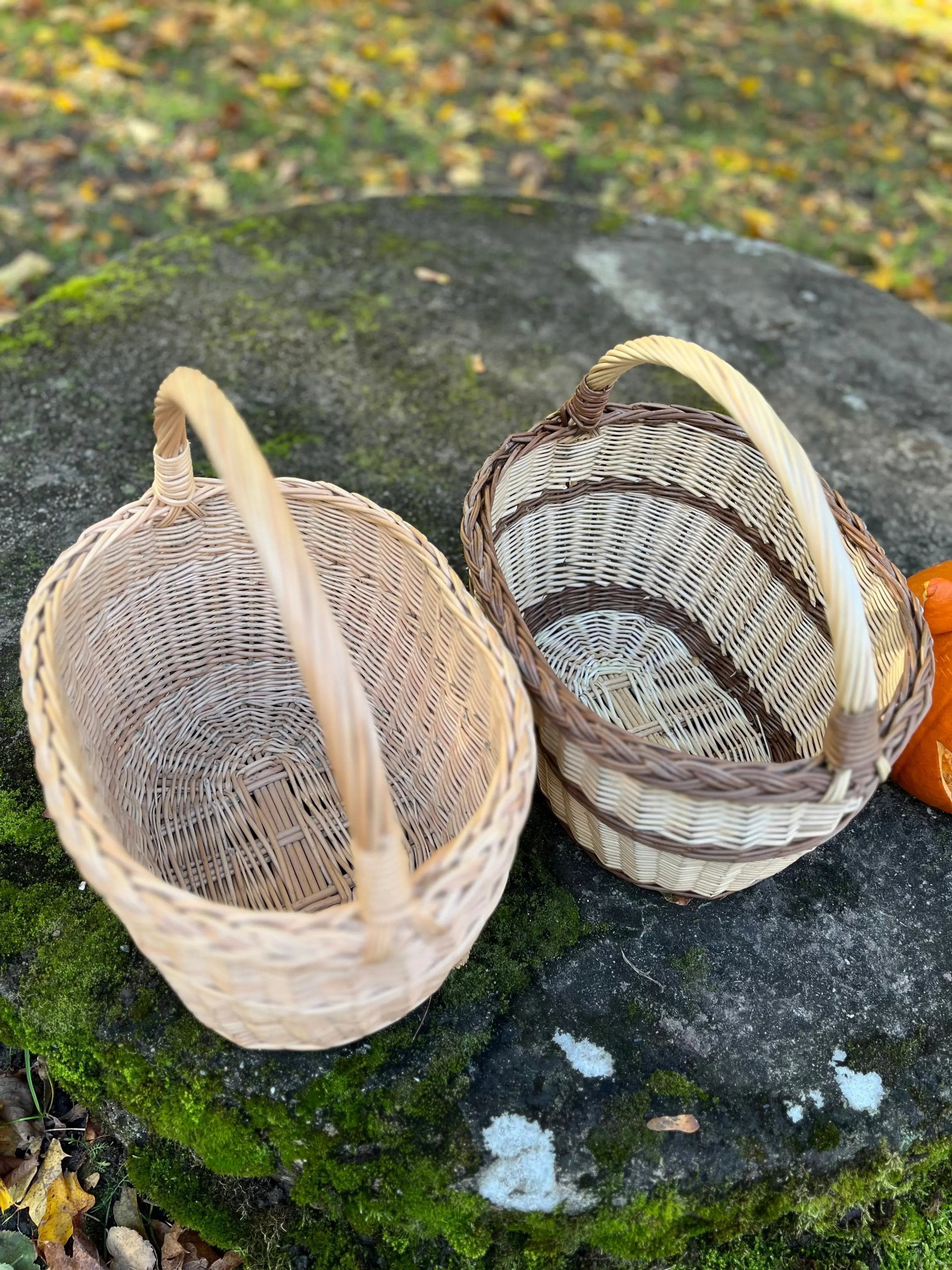 Handmade Wicker Basket - Rustic Oval Willow Basket for Picnic & Storage - NaturelyWoven