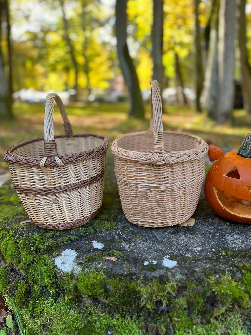 Handmade Wicker Basket - Rustic Oval Willow Basket for Picnic & Storage - NaturelyWoven