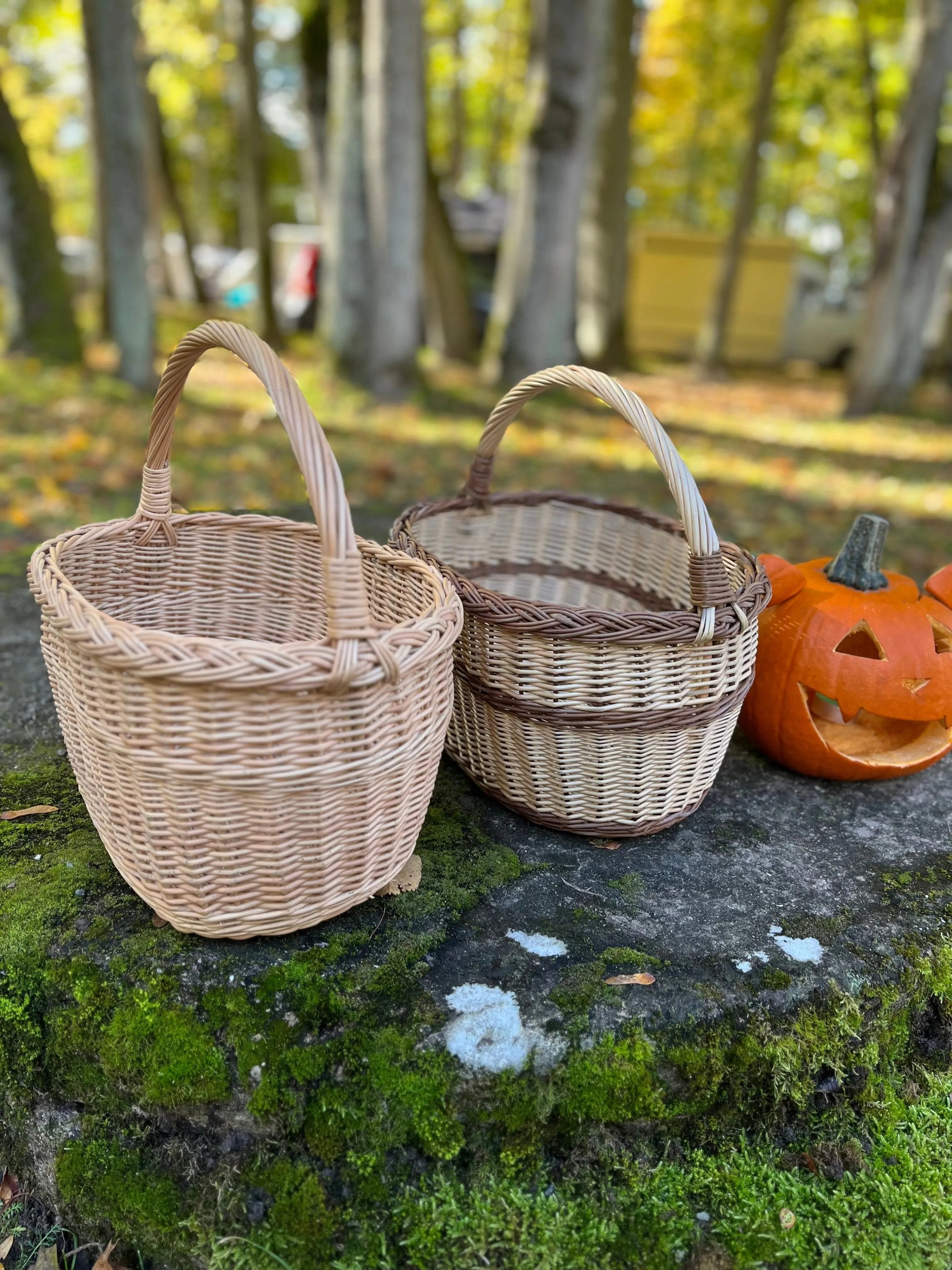 Handmade Wicker Basket - Rustic Oval Willow Basket for Picnic & Storage - NaturelyWoven