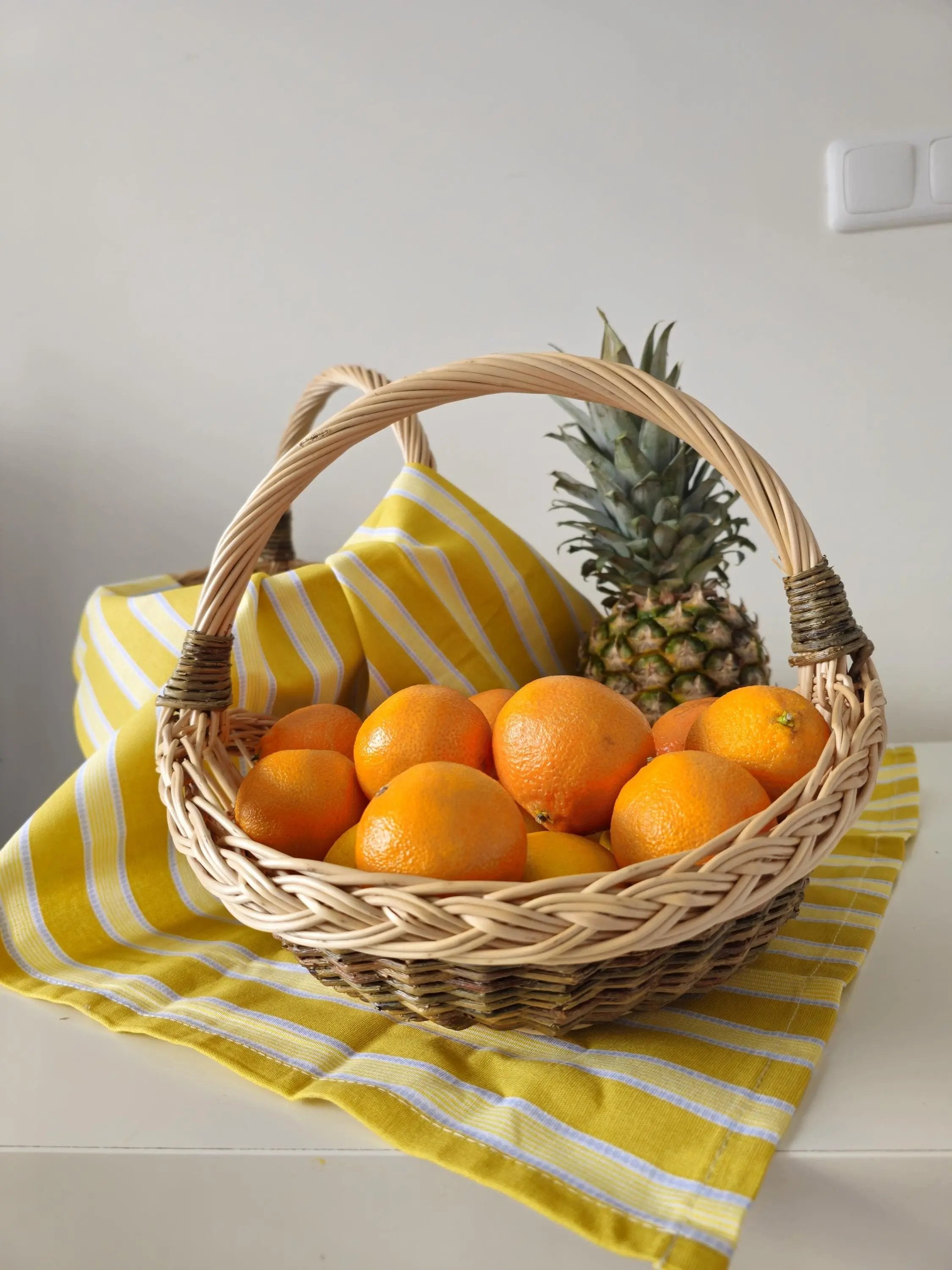 Handmade Wicker Basket – Rustic Willow Trug for Bread Serving & Garden Gathering - NaturelyWoven