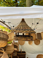 Handmade Wicker Bird Feeder – Rustic Willow Garden Feeder with Roof - NaturelyWoven