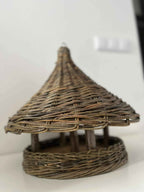 Wicker bird feeder 016b - NaturelyWoven wicker - handmade