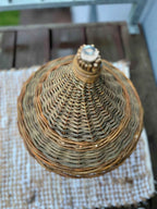 Wicker bird feeder 016b - NaturelyWoven wicker - handmade