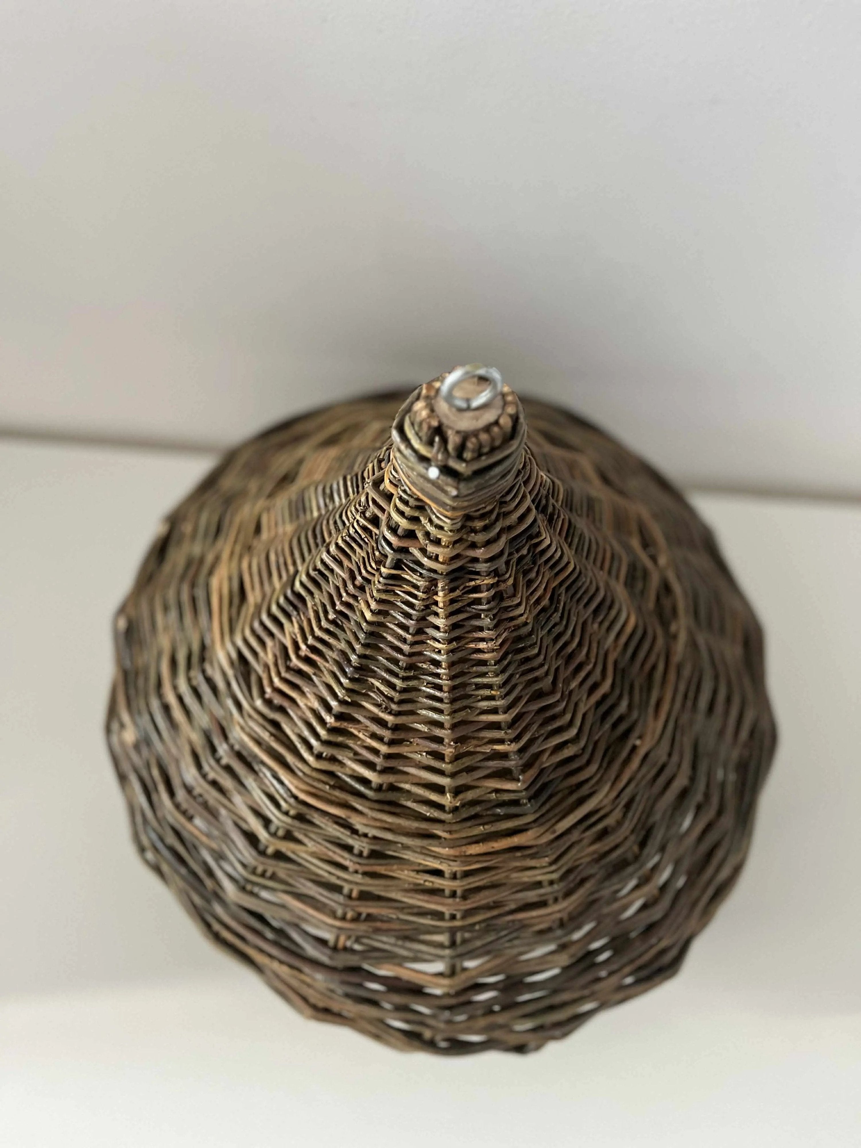 Wicker Bird Feeder - Hanging Willow Roof Garden Feeder - NaturelyWoven