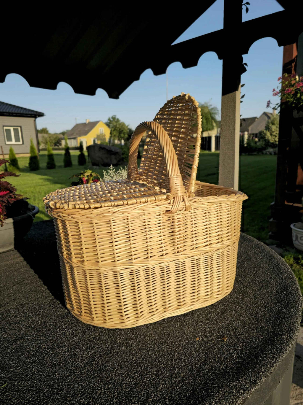 Picnic basket 011b - NaturelyWoven wicker - handmade