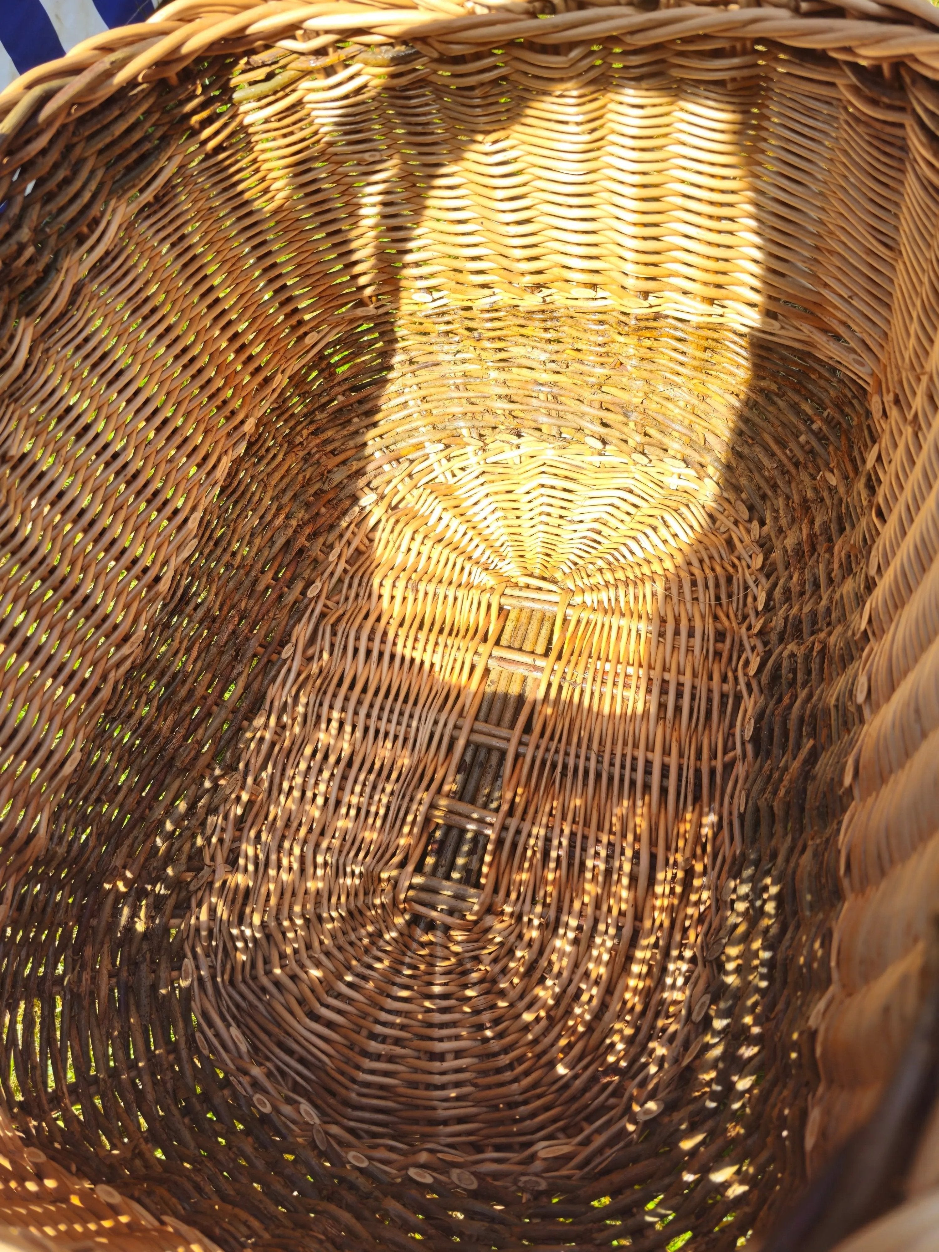 Handmade Wicker Picnic Basket – Rustic Foraging Basket with Handles - NaturelyWoven