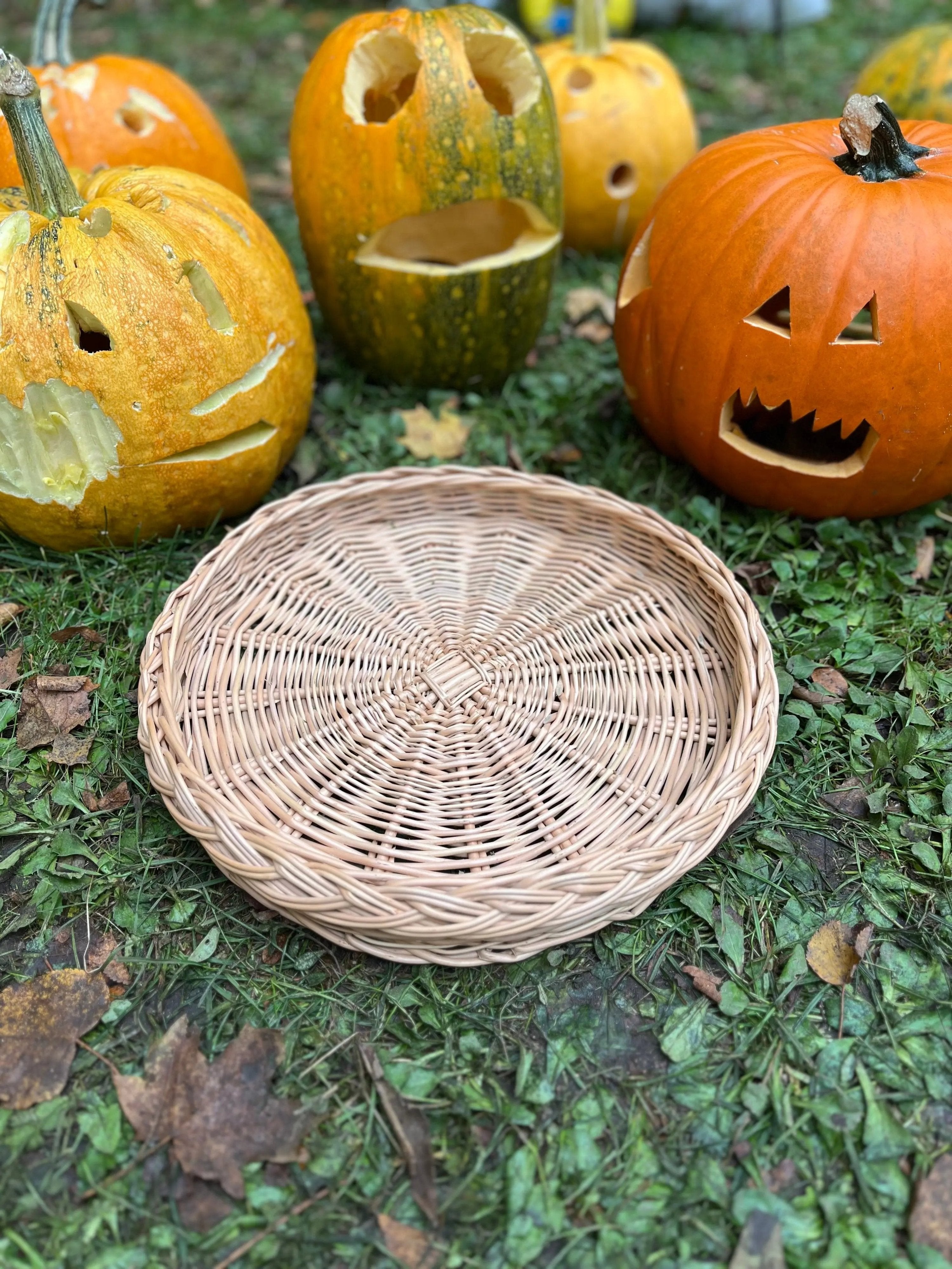 Handmade Wicker Tray - Rustic Willow Basket | Decorative Serving Platter - NaturelyWoven