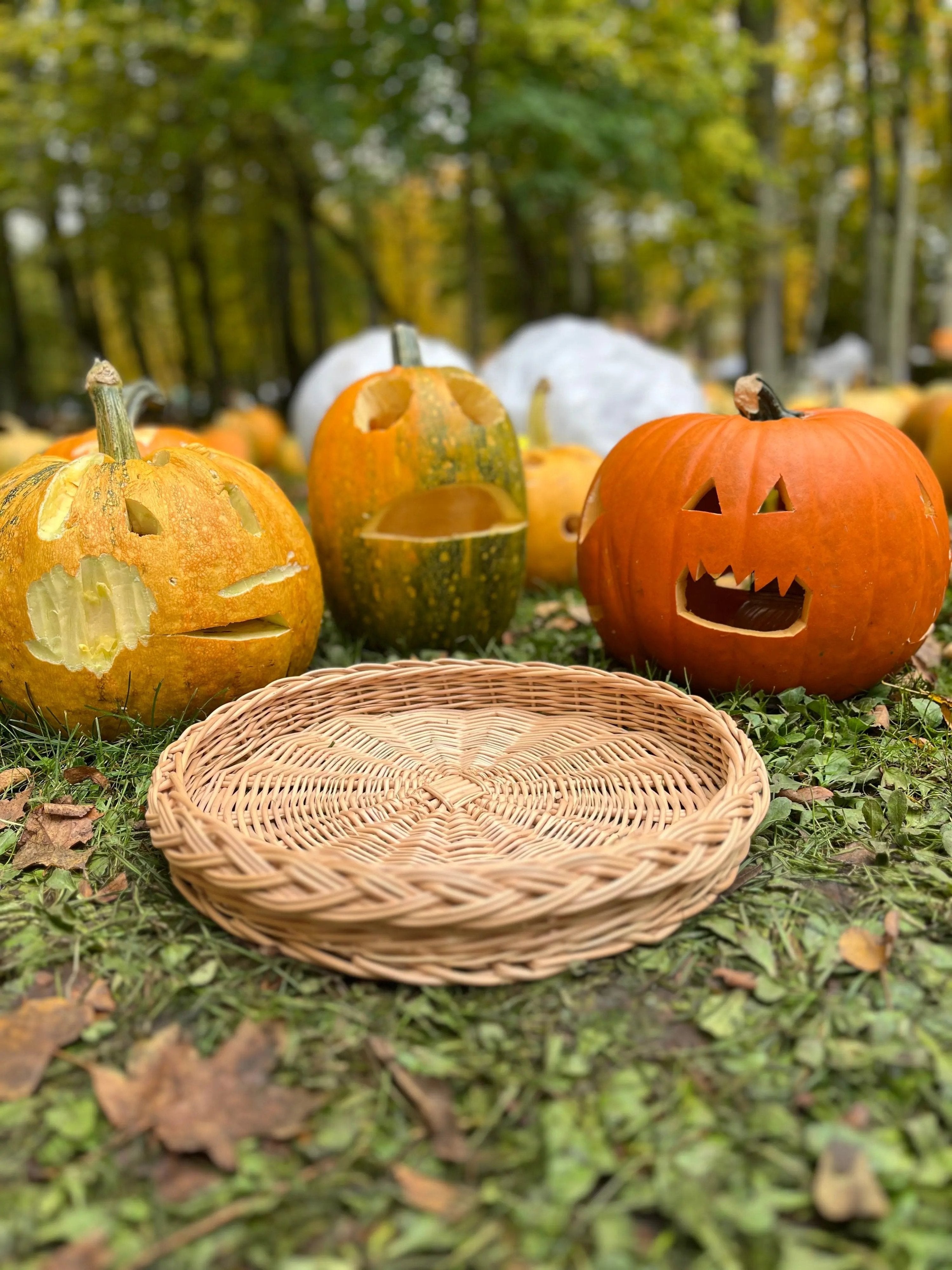 Handmade Wicker Tray - Rustic Willow Basket | Decorative Serving Platter - NaturelyWoven