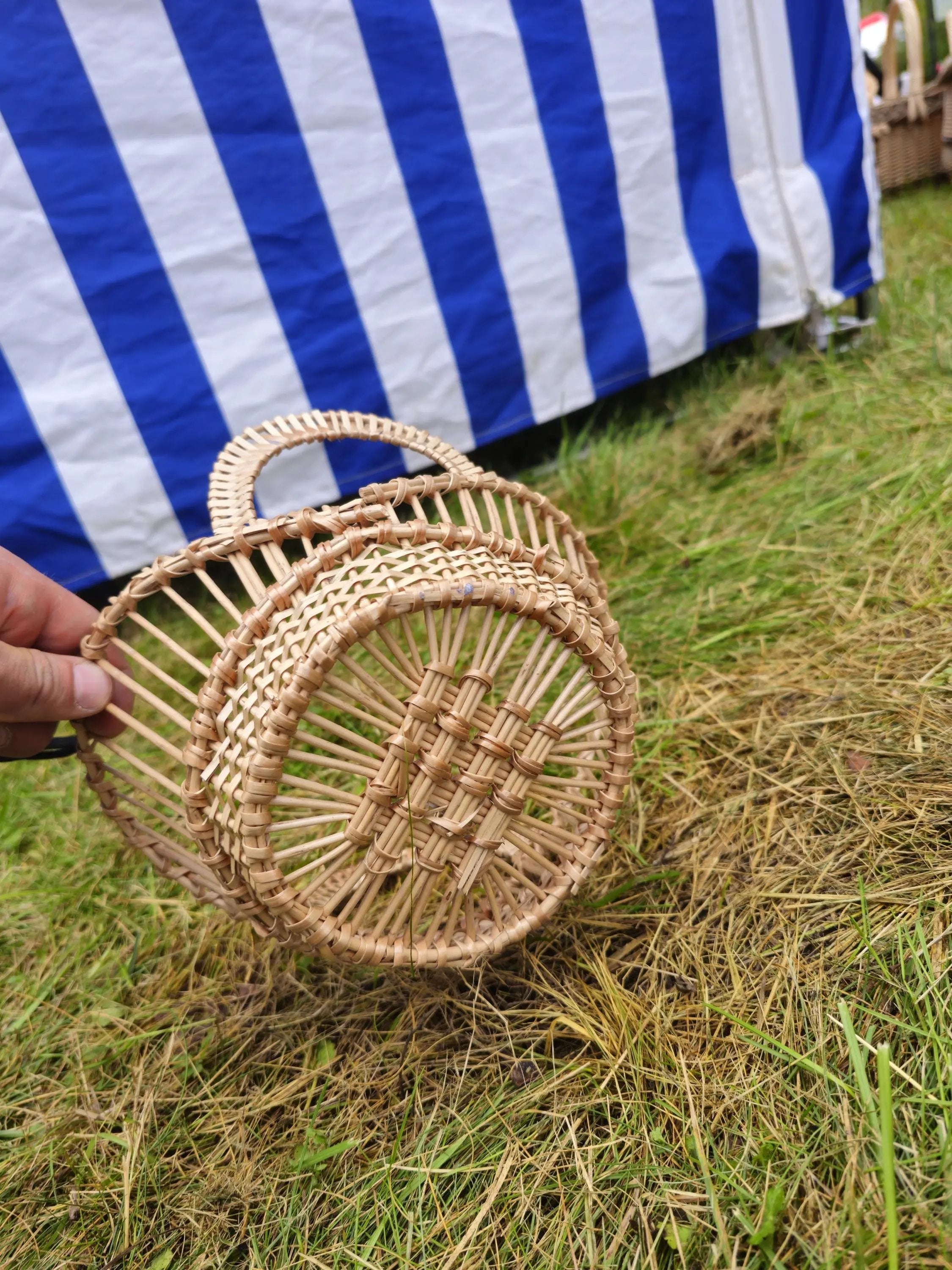 Handwoven Decorative Bowl - Oval Woven Basket for Fruit Display & Rustic Kitchen Decor - NaturelyWoven