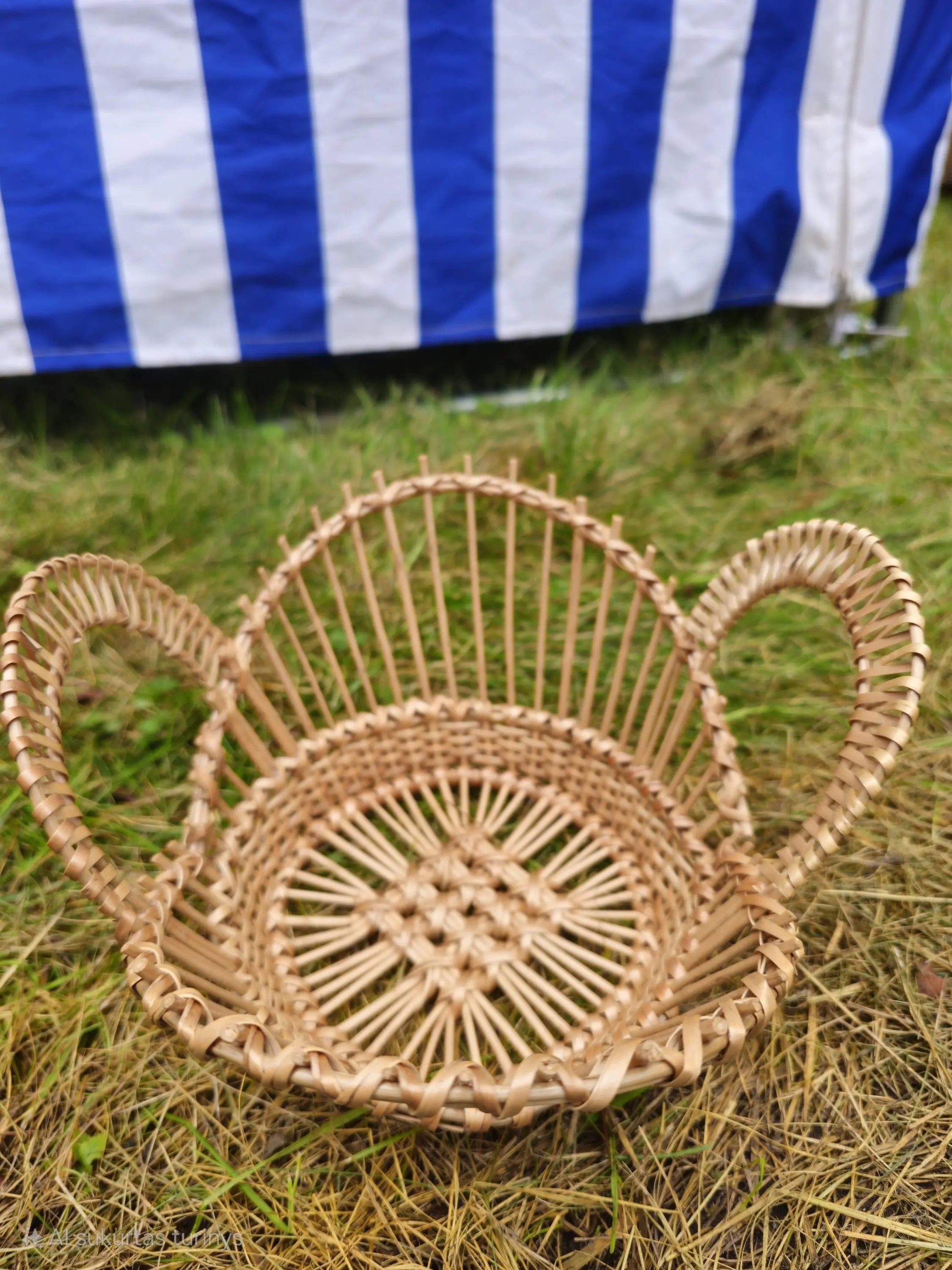Handwoven Decorative Bowl - Oval Woven Basket for Fruit Display & Rustic Kitchen Decor - NaturelyWoven