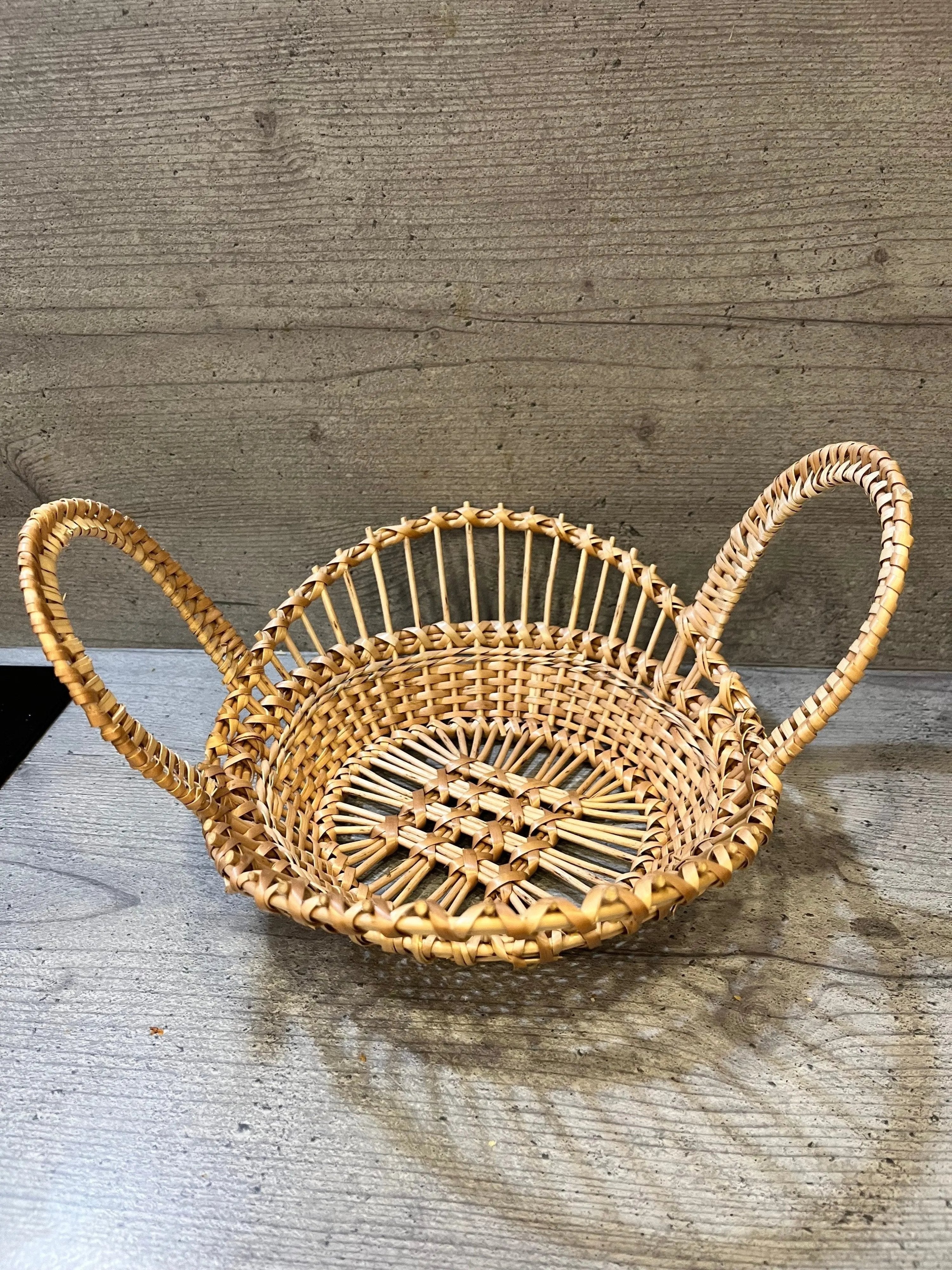 Handwoven Decorative Bowl - Oval Woven Basket for Fruit Display & Rustic Kitchen Decor - NaturelyWoven