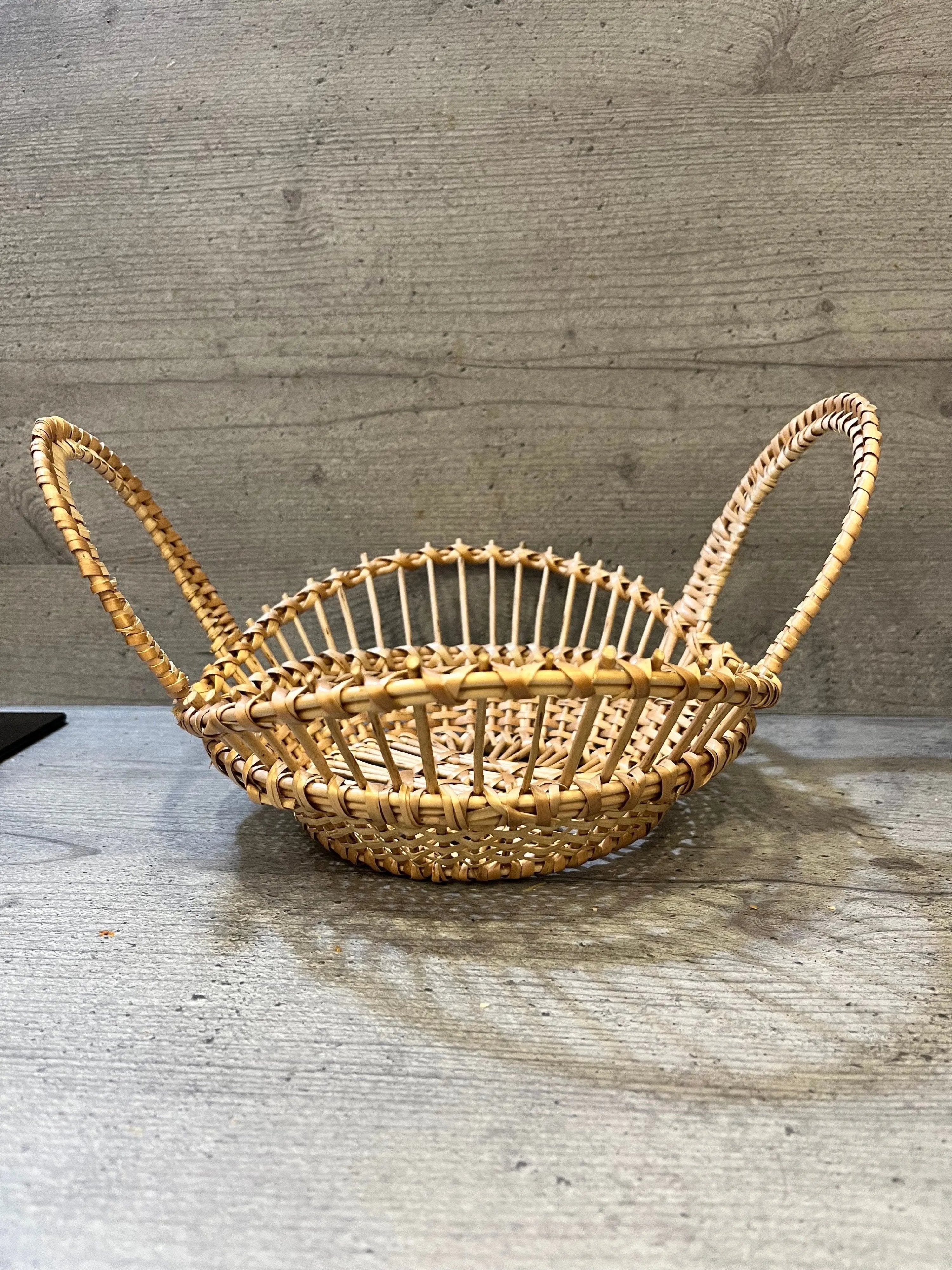 Handwoven Decorative Bowl - Oval Woven Basket for Fruit Display & Rustic Kitchen Decor - NaturelyWoven