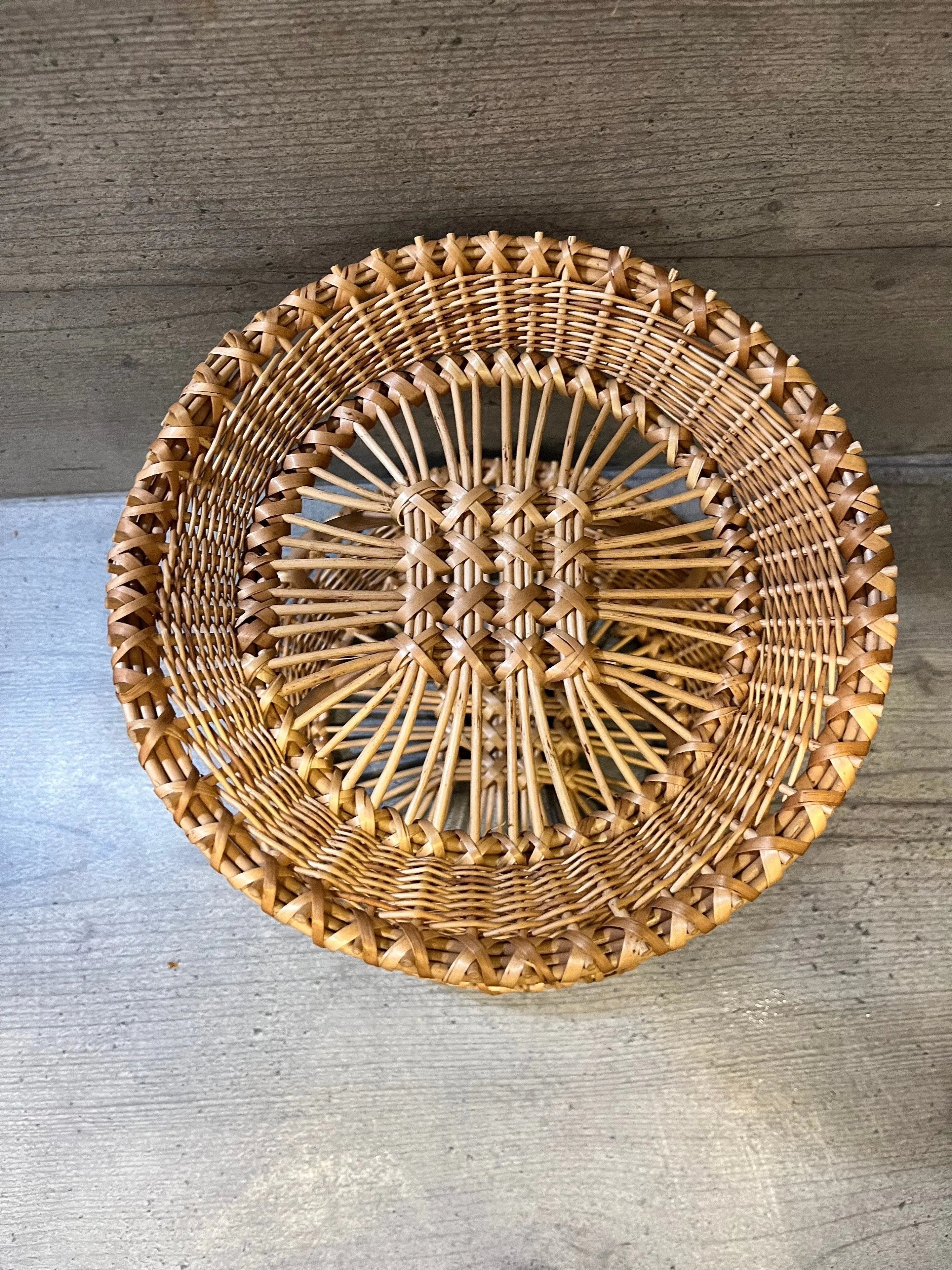 Handwoven Display Stand - Three Tier Rustic Willow Tray with Airflow Design - NaturelyWoven