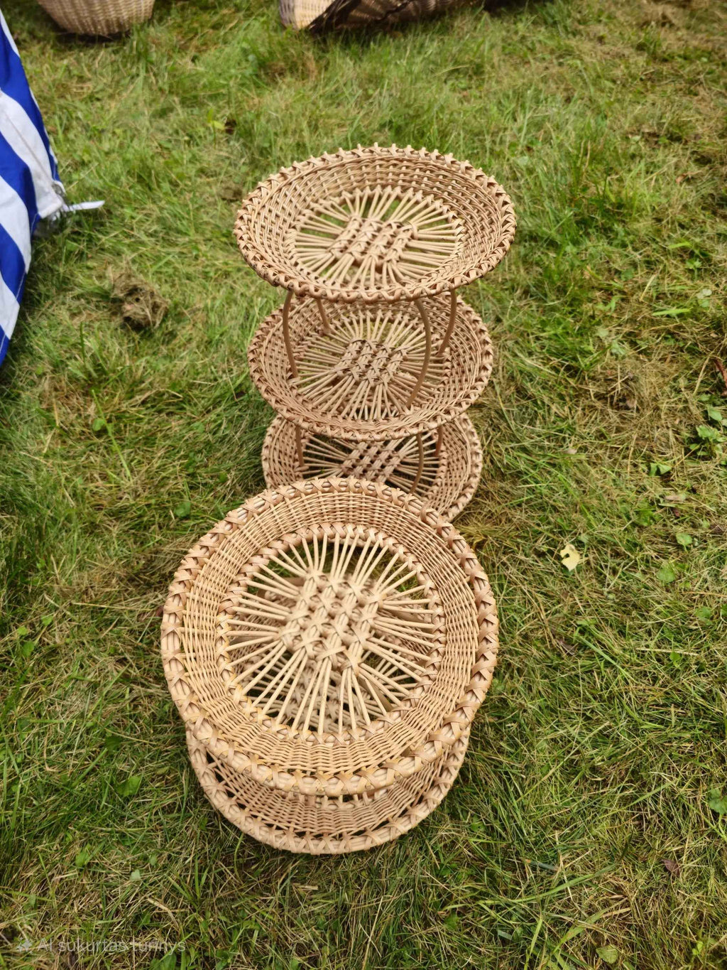 Wicker tray 003r - NaturelyWoven wicker - handmade