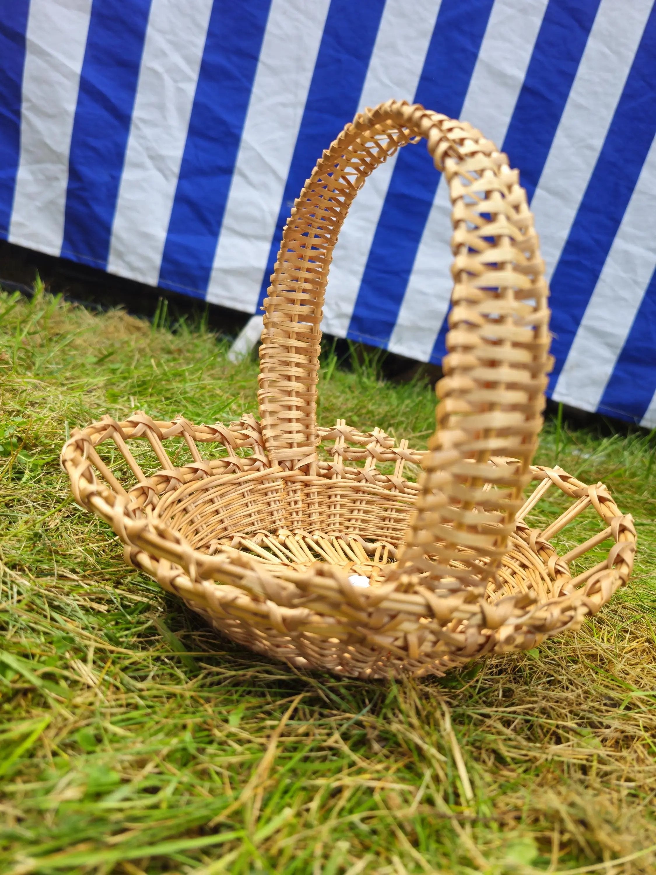 Handwoven Oval Basket – Rustic Woven Basket | Natural Willow Tray for Bread Serving - NaturelyWoven