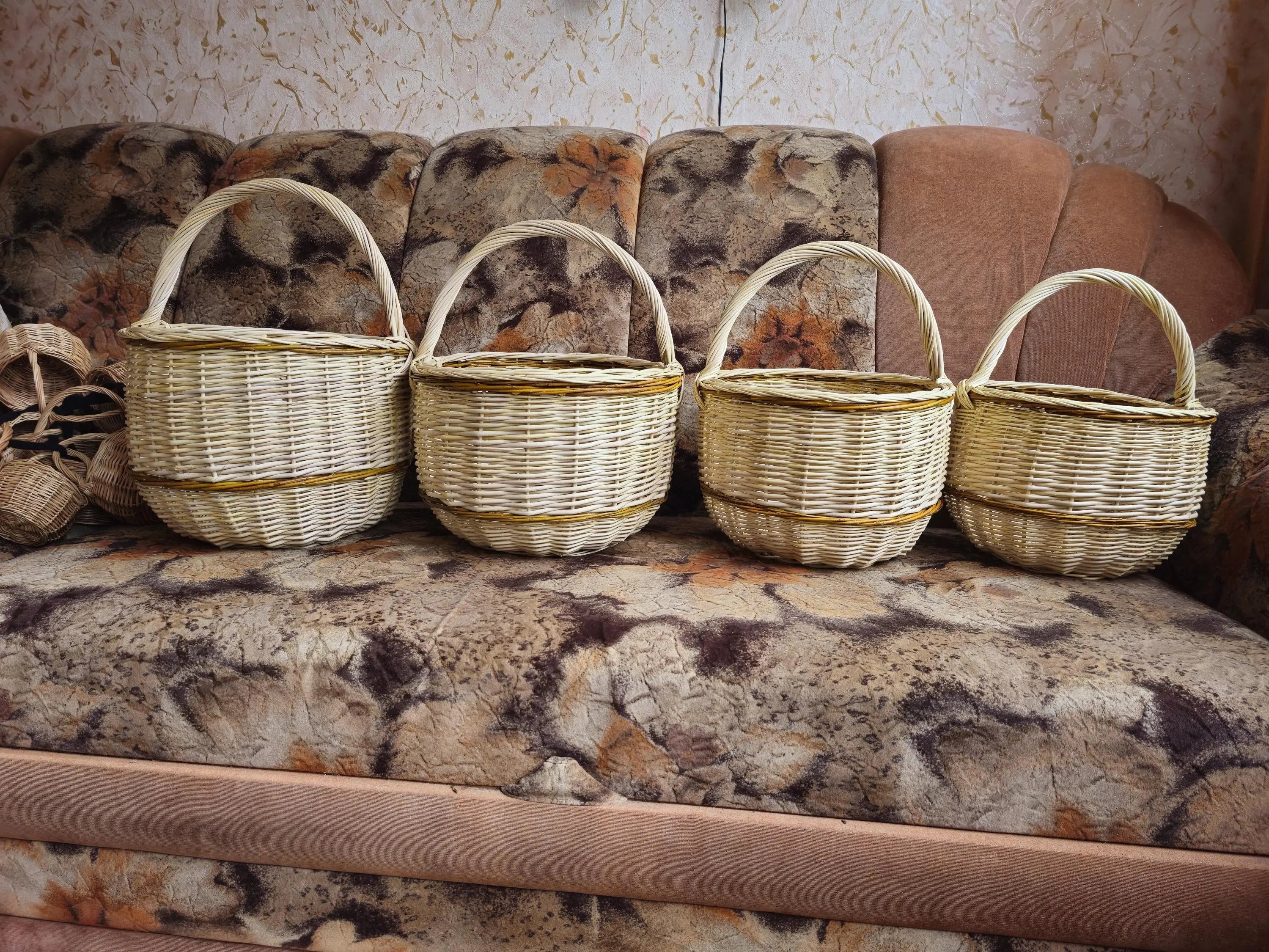 Handwoven Wicker Basket – Artisan Crafted Rustic Storage With Handle - NaturelyWoven