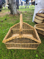 Wicker firewood basket 012b - NaturelyWoven wicker - handmade