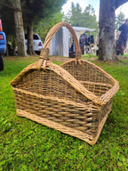 Wicker firewood basket 012b - NaturelyWoven wicker - handmade