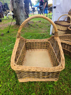 Wicker firewood basket 012b - NaturelyWoven wicker - handmade