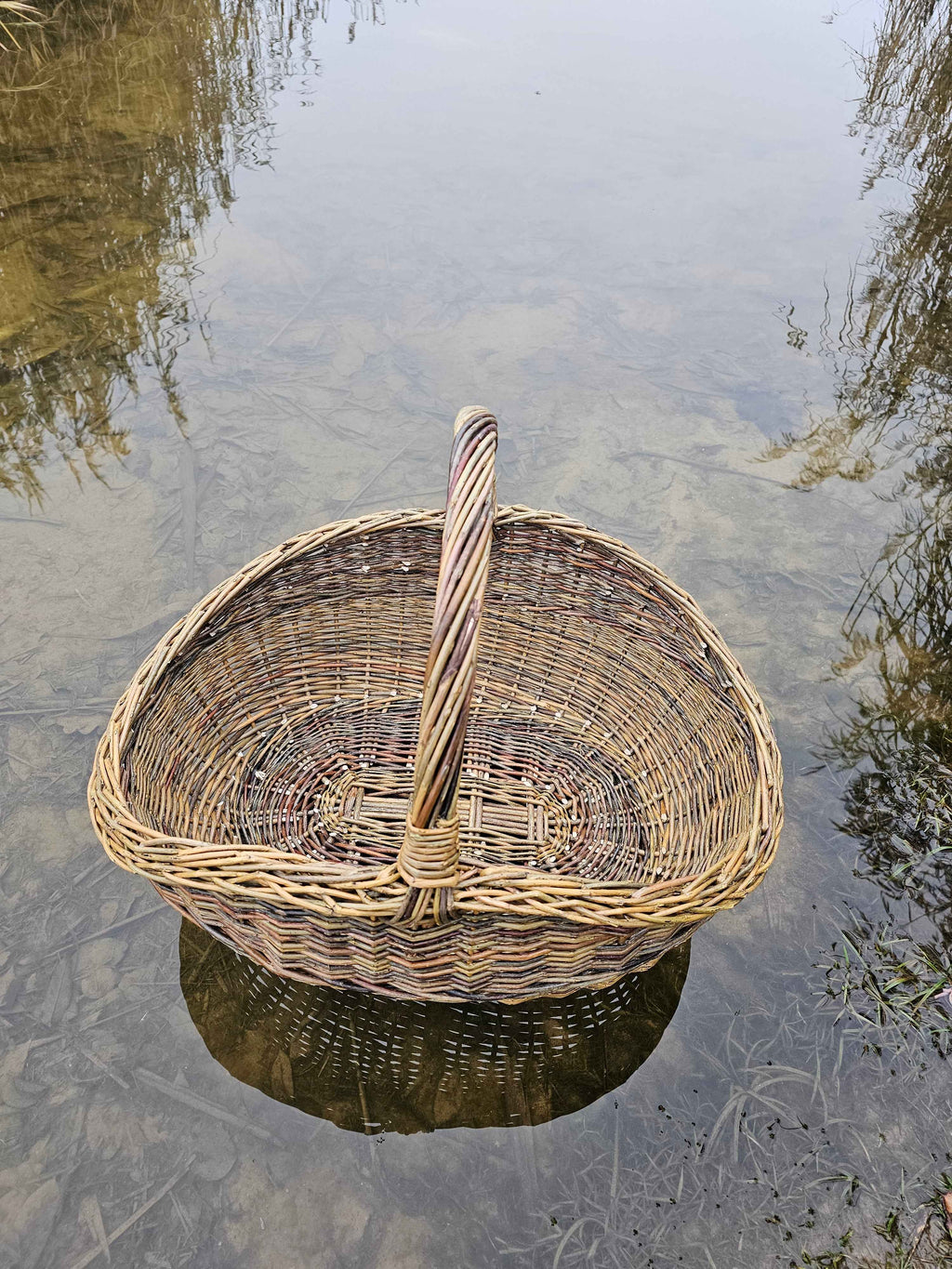 Wicker basket 032b - NaturelyWoven wicker - handmade