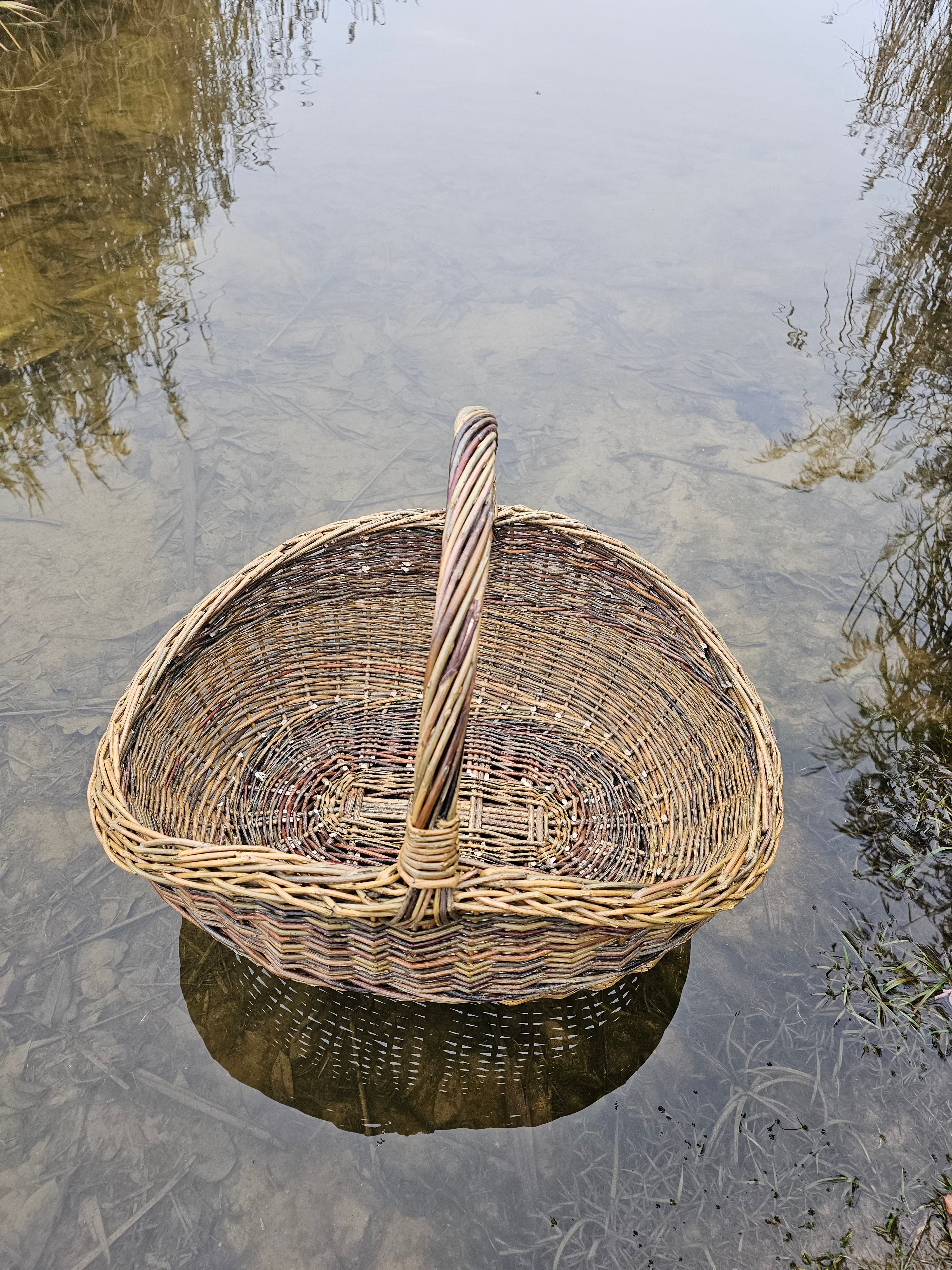 Handwoven Wicker Basket - Natural Foraging Basket for Harvesting & Mushroom Picking - NaturelyWoven
