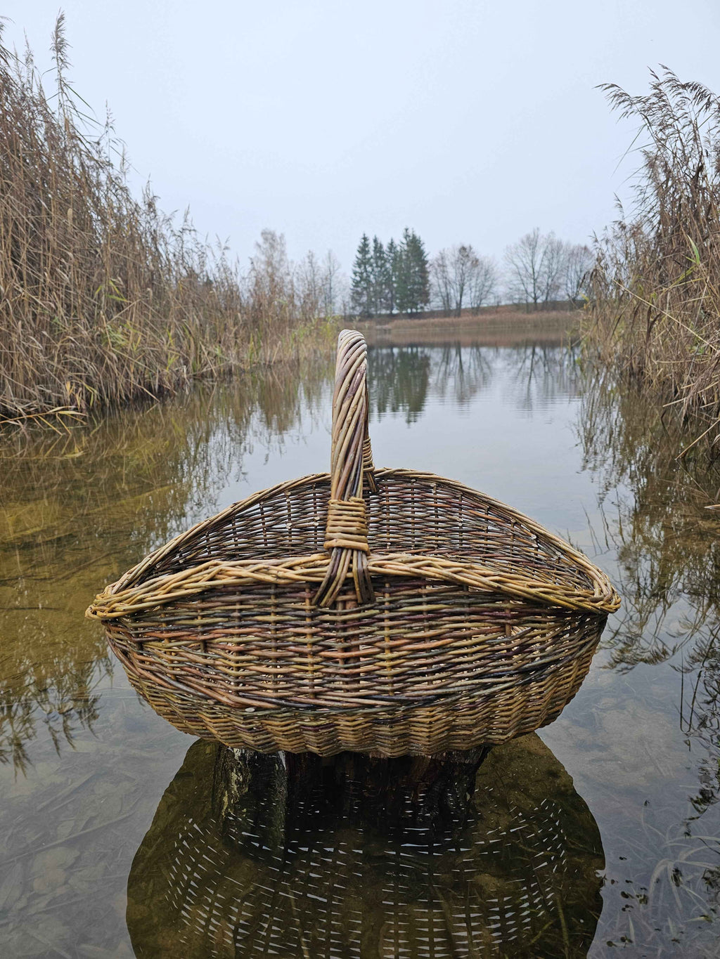 Wicker basket 032b - NaturelyWoven wicker - handmade