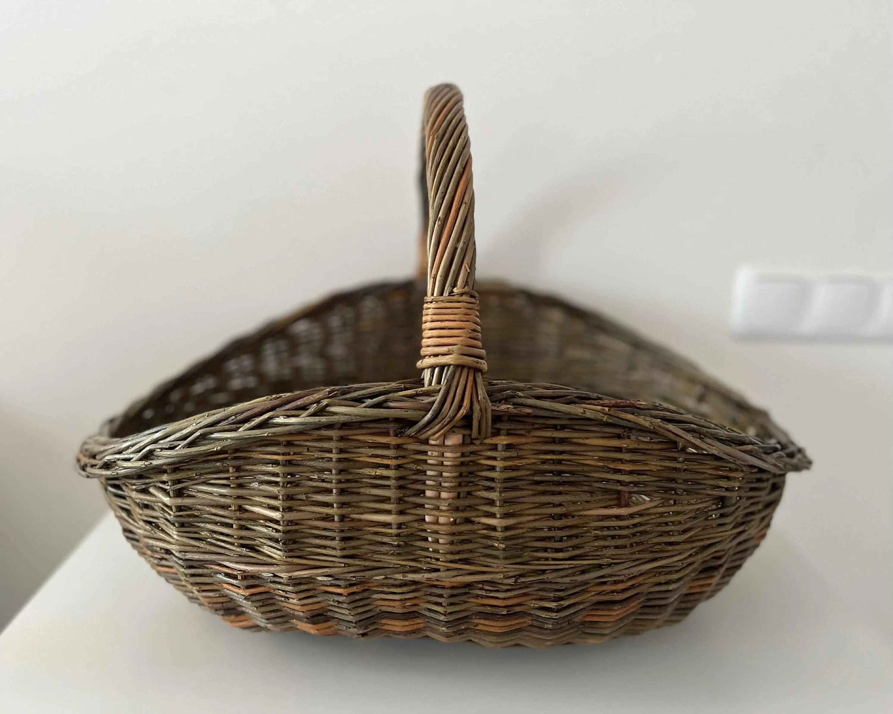 Handwoven Wicker Basket - Natural Foraging Basket for Harvesting & Mushroom Picking - NaturelyWoven