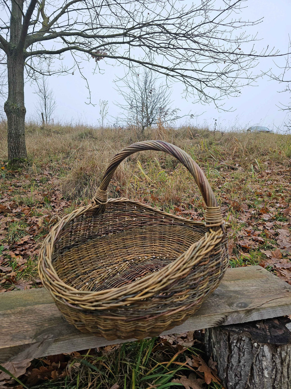 Wicker basket 032b - NaturelyWoven wicker - handmade