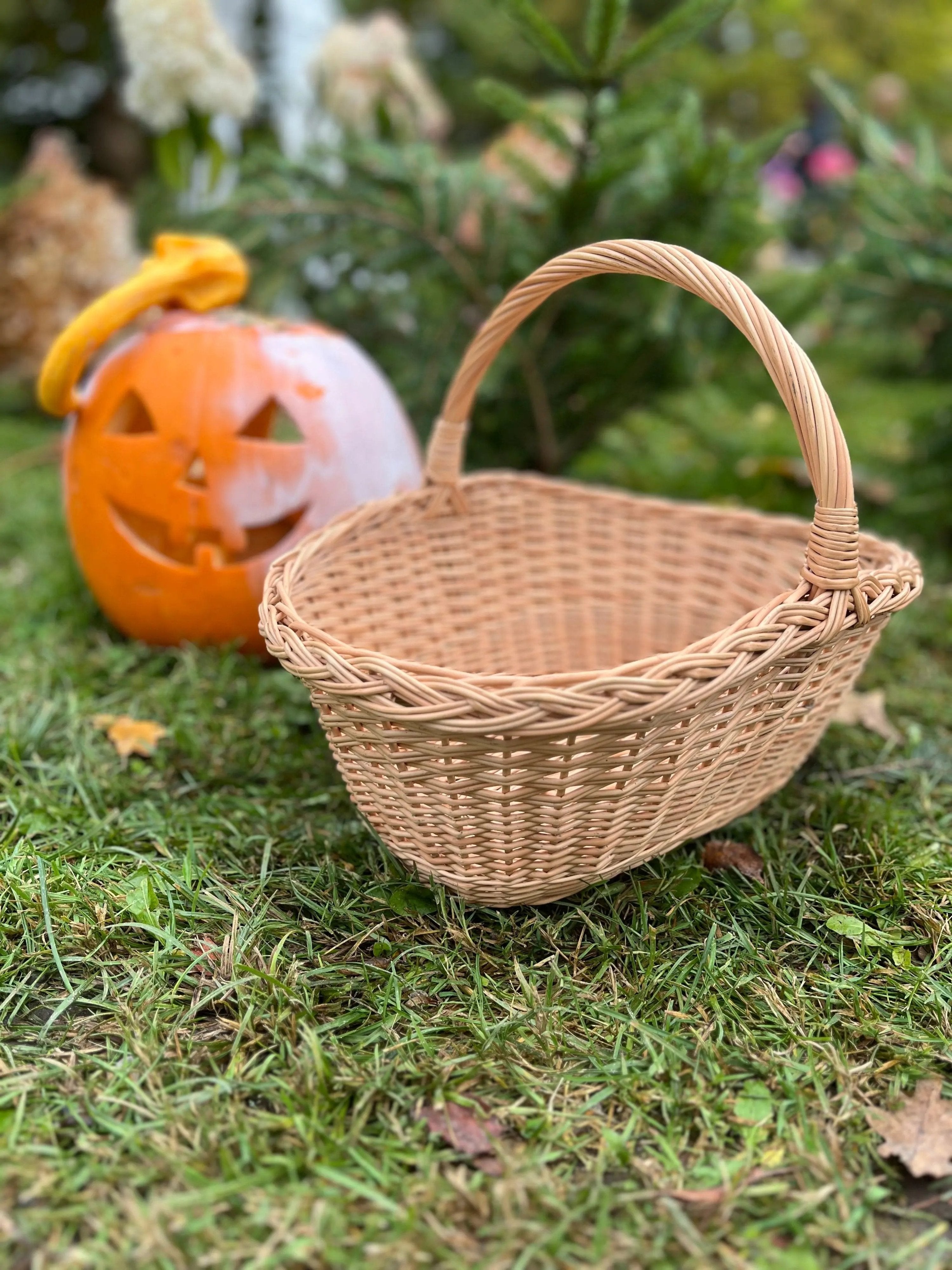Handwoven Wicker Basket – Natural Willow Bread & Fruit Storage Basket - NaturelyWoven