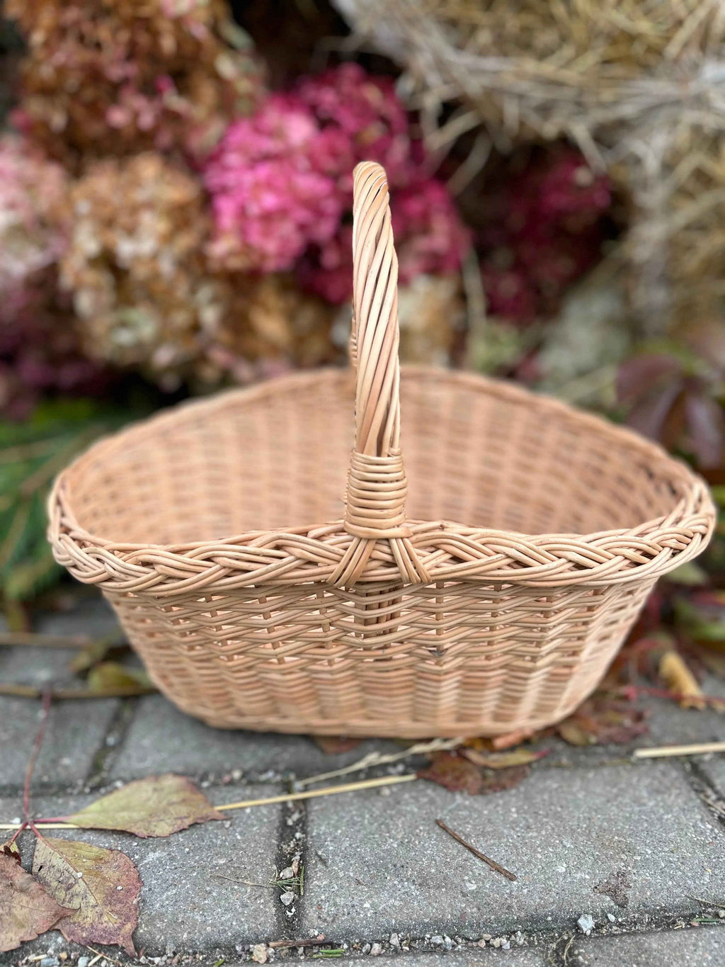 Wicker basket 020b - NaturelyWoven wicker - handmade