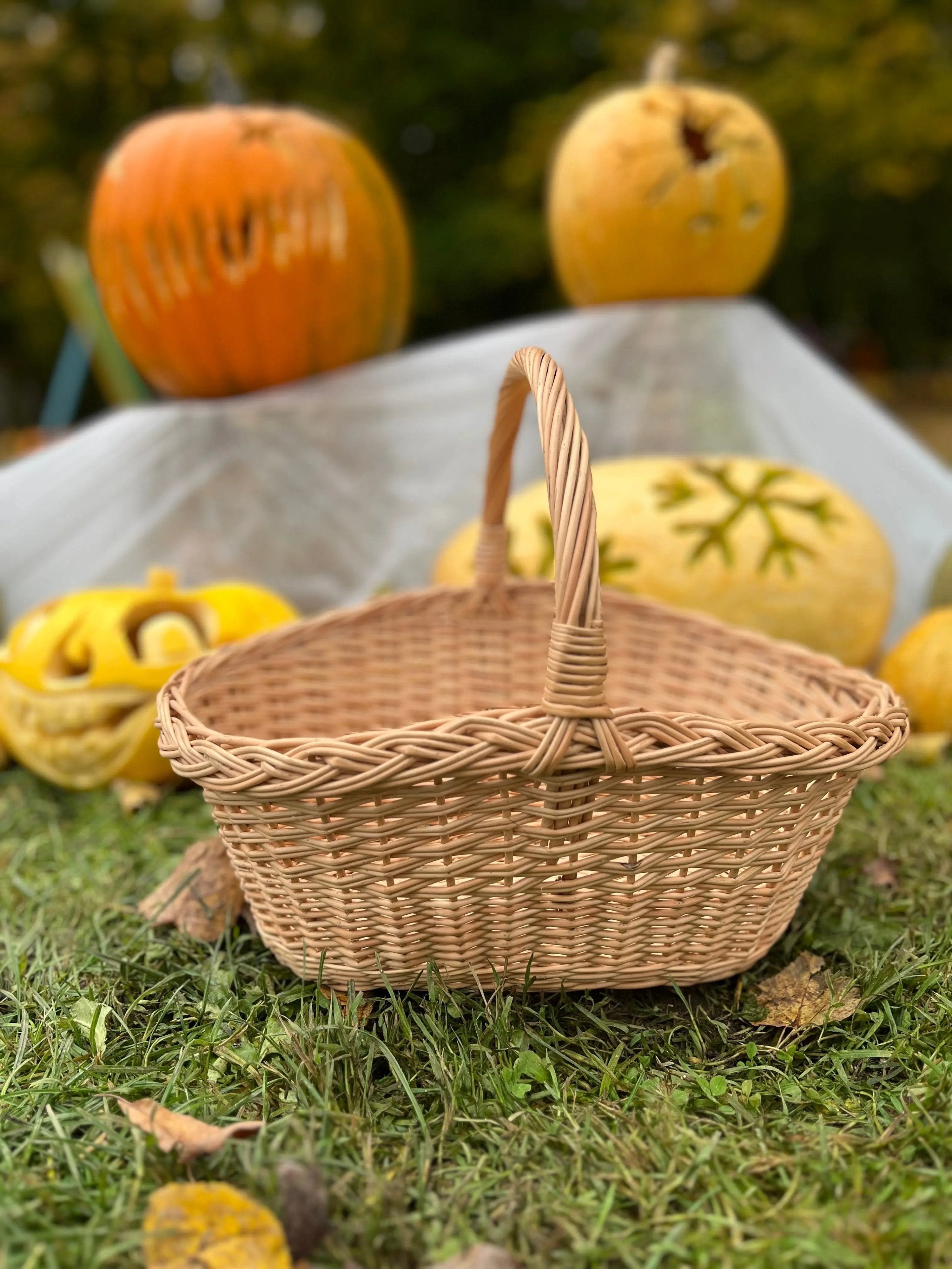 Handwoven Wicker Basket – Natural Willow Bread & Fruit Storage Basket - NaturelyWoven