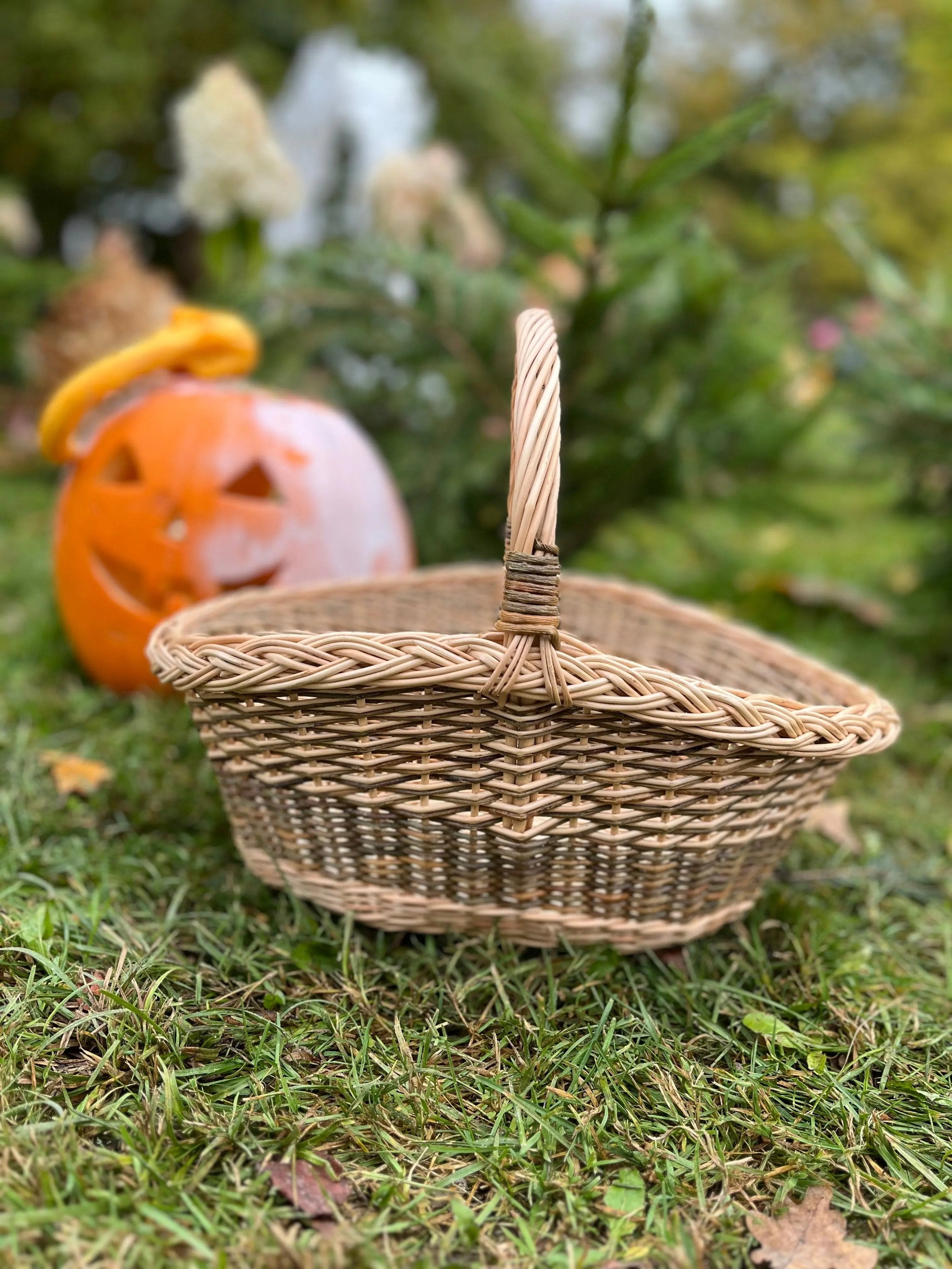 Handwoven Wicker Basket – Natural Willow Bread & Fruit Storage Basket - NaturelyWoven