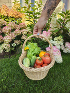 Wicker basket 020b - NaturelyWoven wicker - handmade