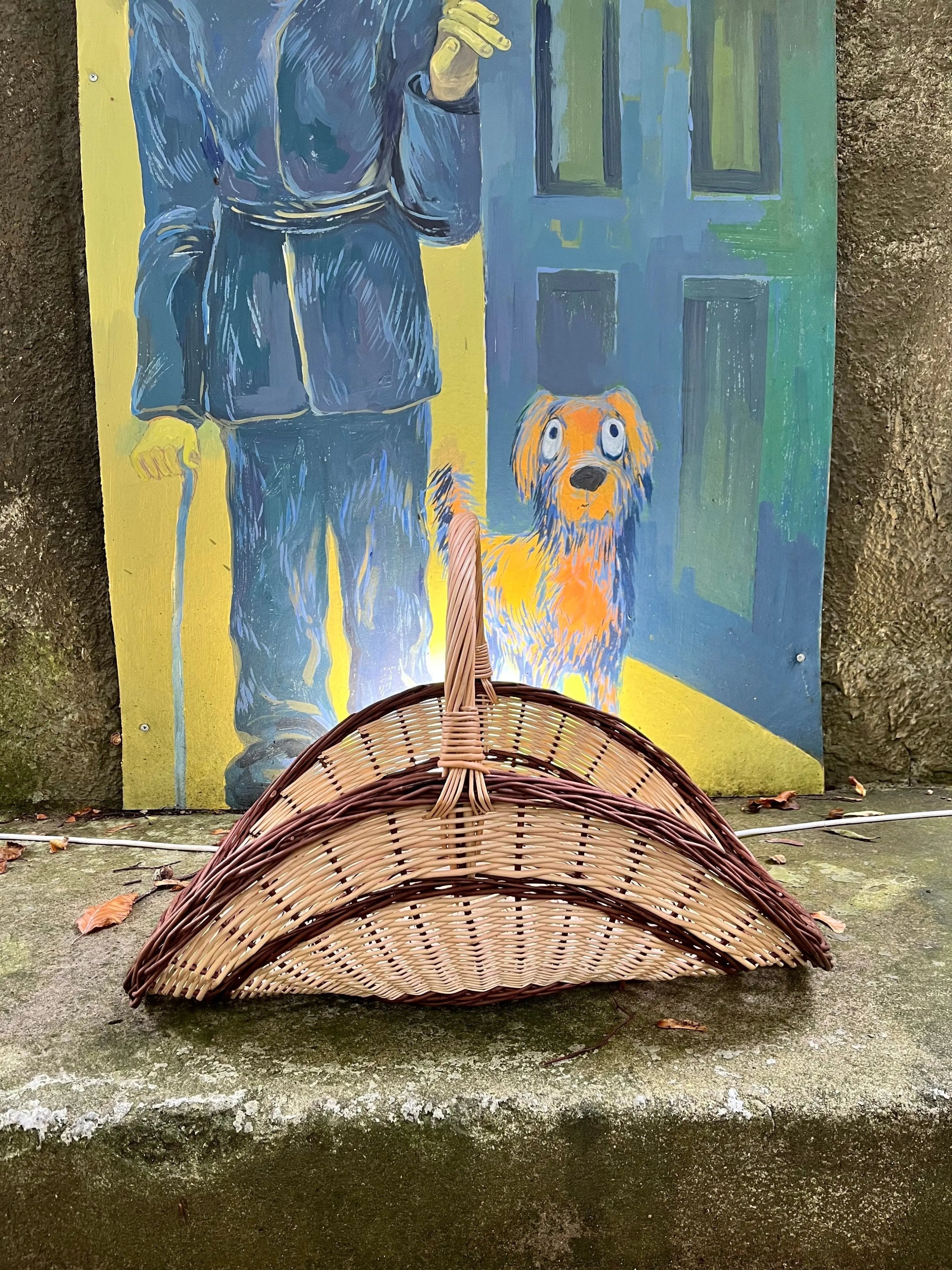 Handwoven Wicker Basket – Rustic Flower Girl Wedding Basket With Oval Handle - NaturelyWoven