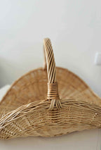 Large Wicker Flower Basket — seen from above