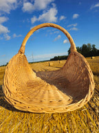 Wicker flower basket 031b - NaturelyWoven wicker - handmade