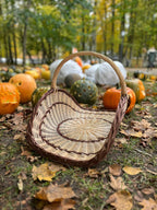 Wicker flower basket 031b - NaturelyWoven wicker - handmade