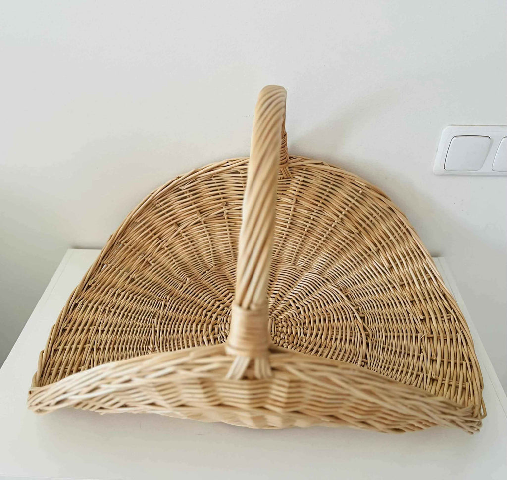 Wicker flower basket 031b - NaturelyWoven wicker - handmade