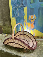 Wicker flower basket 031b - NaturelyWoven wicker - handmade