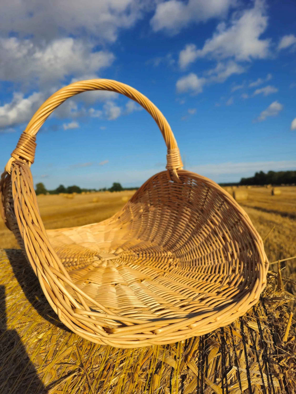 Wicker flower basket 031b - NaturelyWoven wicker - handmade