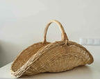 Wicker flower basket 031b - NaturelyWoven wicker - handmade