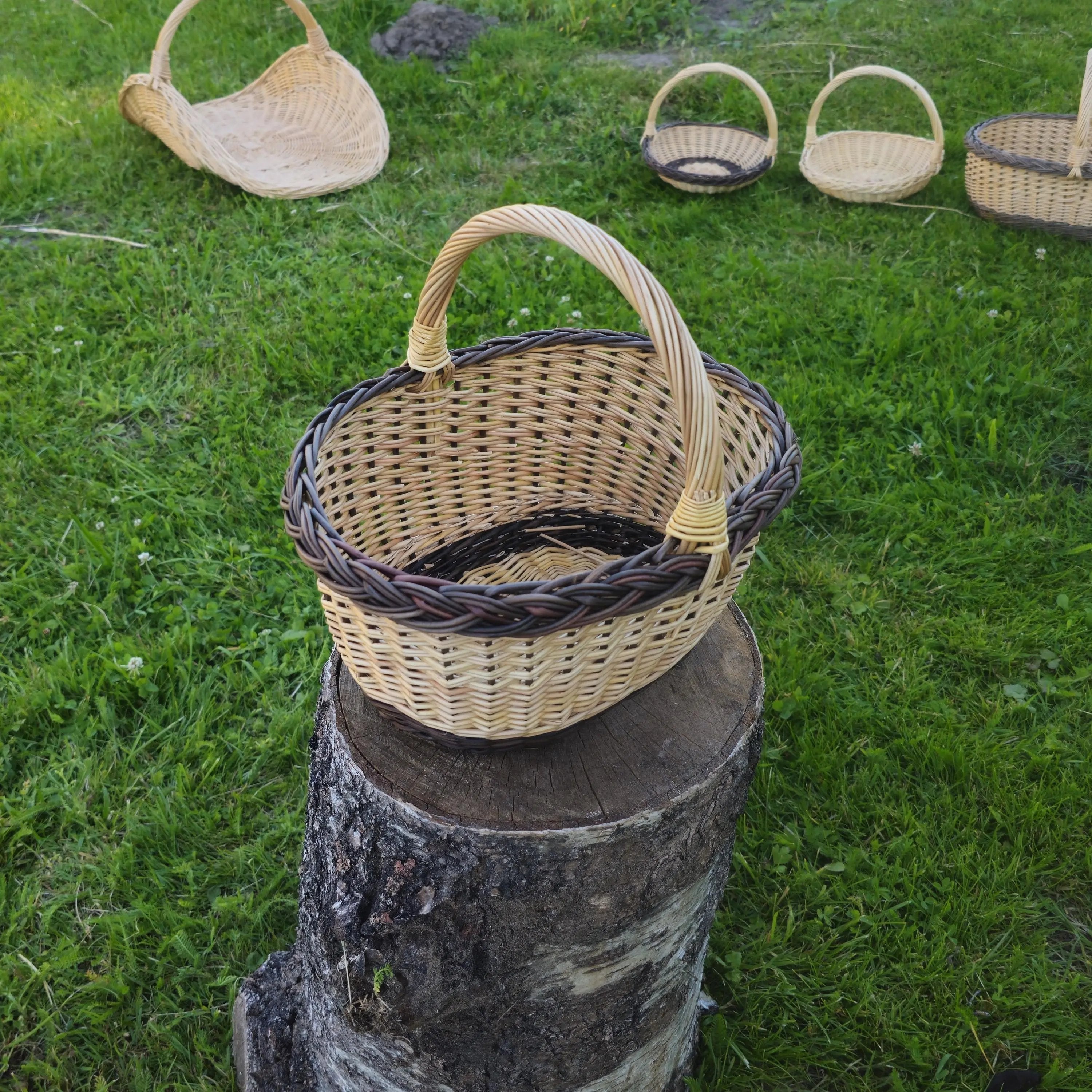 Handwoven Wicker Basket – Rustic Foraging Mushroom & Bread Gathering Basket - NaturelyWoven