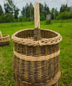 Wicker basket 046b - NaturelyWoven wicker - handmade
