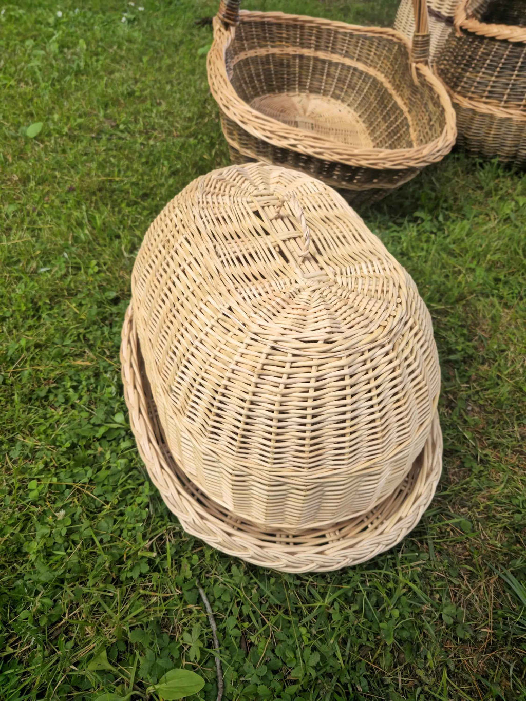 Wicker tray with lid 038b - NaturelyWoven wicker - handmade