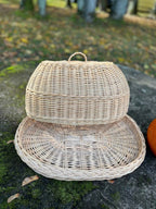 Wicker tray with lid 038b - NaturelyWoven wicker - handmade
