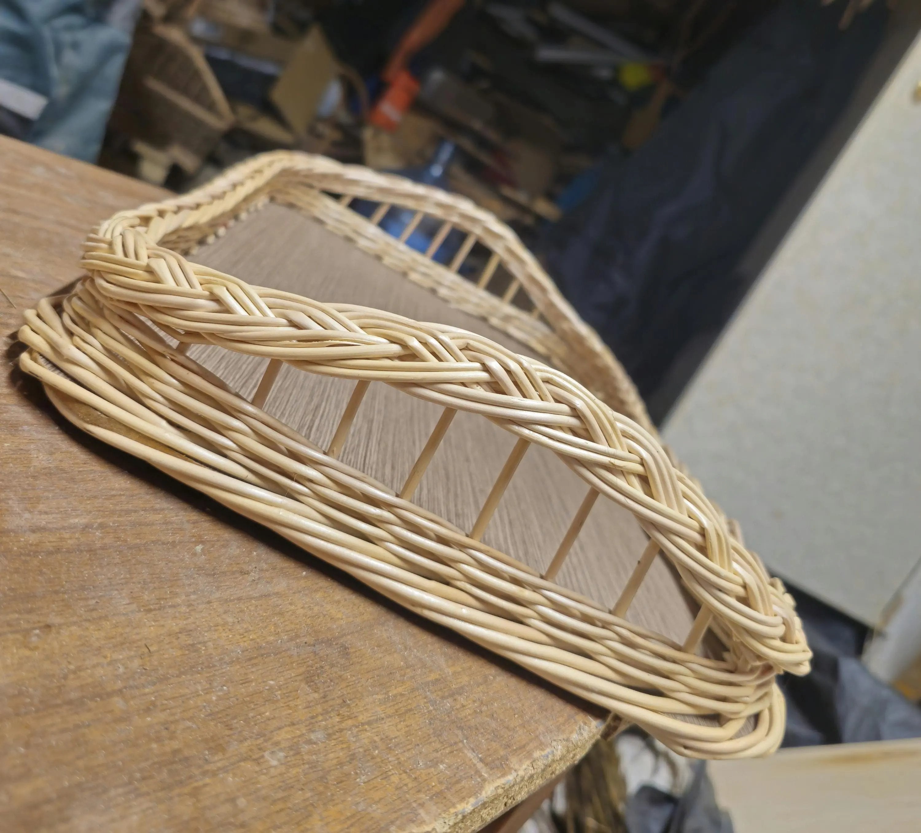 Large Natural Willow Wicker Serving Tray - NaturelyWoven